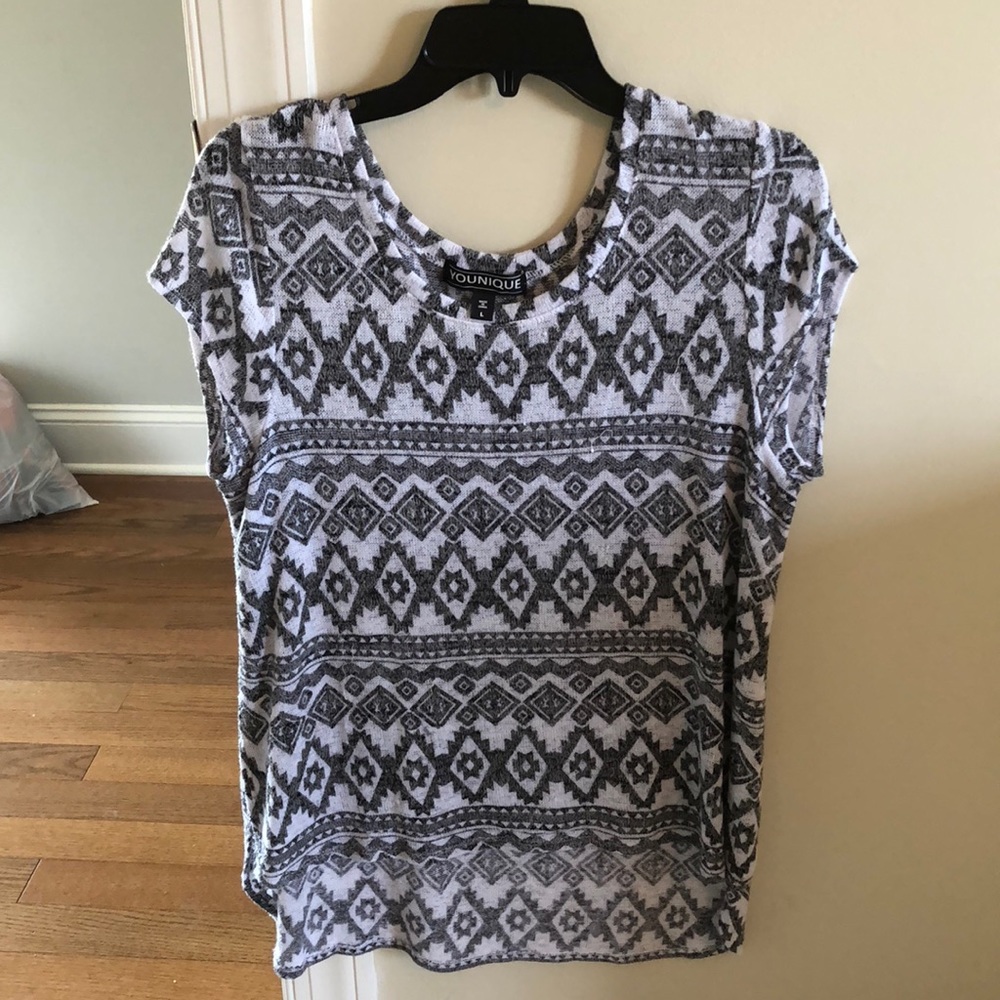 Black and white Aztec Tunic